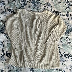 Elegant Cream Sweater with back cutout - Sz M